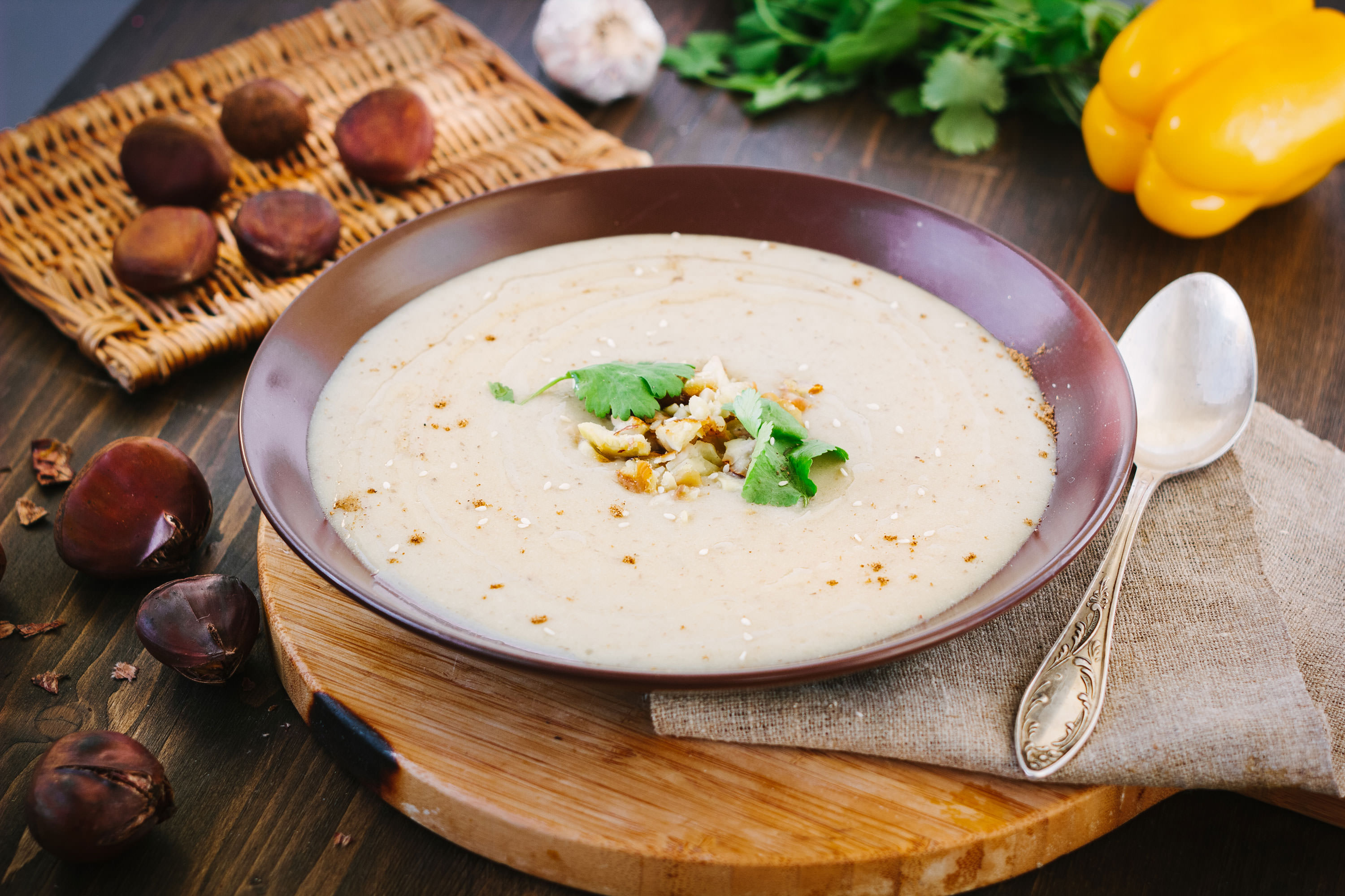 Maronencremesuppe mit Walnüssen | VidaVida Rezept