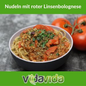 Diätrezept: Nudeln mit roter Linsenbolognese