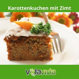 Kuchenrezept zum Abnehmen: Karottenkuchen mit Zimt