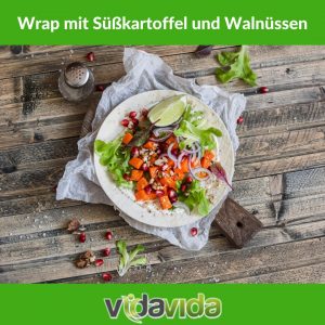Diätrezept: Wrap mit Süßkartoffel und Walnüssen